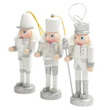 Maxbell 3Pcs Wood Nutcracker Solider Figure Puppet Doll Hanging Pendants Handcraft