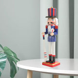 Maxbell Wood Nutcracker Ornament Nutcracker Figure for Living Room