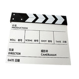 Maxbell Movie Film Clap Board Clapper Board Film Slate Mini for TV Shows Chinese White