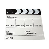 Maxbell Movie Film Clap Board Clapper Board Film Slate Mini for TV Shows Chinese White
