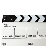 Maxbell Movie Film Clap Board Clapper Board Film Slate Mini for TV Shows Chinese White