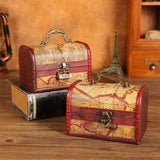 Maxbell Retro Style Storage Box Multifunctional for Desktop Living Room Decoration Style A