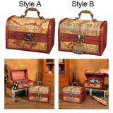 Maxbell Retro Style Storage Box Multifunctional for Desktop Living Room Decoration Style A