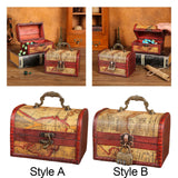 Maxbell Retro Style Storage Box Multifunctional for Desktop Living Room Decoration Style A