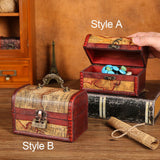 Maxbell Retro Style Storage Box Multifunctional for Desktop Living Room Decoration Style A