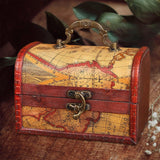 Maxbell Retro Style Storage Box Multifunctional for Desktop Living Room Decoration Style A