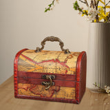 Maxbell Retro Style Storage Box Multifunctional for Desktop Living Room Decoration Style A