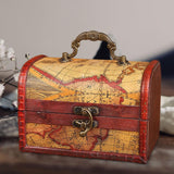 Maxbell Retro Style Storage Box Multifunctional for Desktop Living Room Decoration Style A