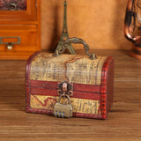 Maxbell Retro Style Storage Box Multifunctional for Desktop Living Room Decoration Style B