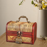 Maxbell Retro Style Storage Box Multifunctional for Desktop Living Room Decoration Style B