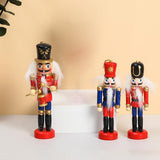 Maxbell Christmas Nutcracker Ornaments Set Countertop Crafts Wood Nutcracker Figures