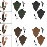 Maxbell Gauntlet Wristband Cosplay Costume Accessory Punk for Outdoor Cosplay Green