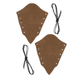 Maxbell Gauntlet Wristband Cosplay Costume Accessory Punk for Outdoor Cosplay Light Brown