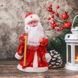 Maxbell Cute Santa Electric Toy Decorative for Christmas Holiday Funny Gift Red
