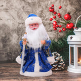 Maxbell Cute Santa Electric Toy Decorative for Christmas Holiday Funny Gift Blue