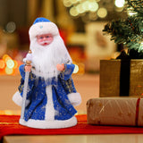Maxbell Cute Santa Electric Toy Decorative for Christmas Holiday Funny Gift Blue