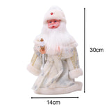 Maxbell Cute Santa Electric Toy Decorative for Christmas Holiday Funny Gift White
