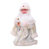 Maxbell Cute Santa Electric Toy Decorative for Christmas Holiday Funny Gift White