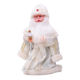 Maxbell Cute Santa Electric Toy Decorative for Christmas Holiday Funny Gift White