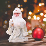 Maxbell Cute Santa Electric Toy Decorative for Christmas Holiday Funny Gift White