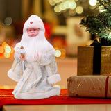 Maxbell Cute Santa Electric Toy Decorative for Christmas Holiday Funny Gift White
