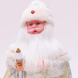Maxbell Cute Santa Electric Toy Decorative for Christmas Holiday Funny Gift White