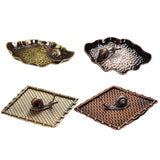 Maxbell Small Holder Ornament Sticks Plate Desktop Tea House Hotel Irregular Yellow