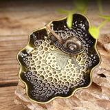 Maxbell Small Holder Ornament Sticks Plate Desktop Tea House Hotel Irregular Yellow