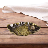 Maxbell Small Holder Ornament Sticks Plate Desktop Tea House Hotel Irregular Yellow