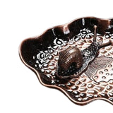 Maxbell Small Holder Ornament Sticks Plate Desktop Tea House Hotel Irregular Brown