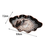 Maxbell Small Holder Ornament Sticks Plate Desktop Tea House Hotel Irregular Brown