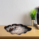 Maxbell Small Holder Ornament Sticks Plate Desktop Tea House Hotel Irregular Brown