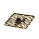 Maxbell Small Holder Ornament Sticks Plate Desktop Tea House Hotel Square Yellow
