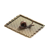 Maxbell Small Holder Ornament Sticks Plate Desktop Tea House Hotel Square Yellow