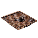 Maxbell Small Holder Ornament Sticks Plate Desktop Tea House Hotel Square Brown