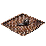 Maxbell Small Holder Ornament Sticks Plate Desktop Tea House Hotel Square Brown