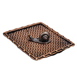 Maxbell Small Holder Ornament Sticks Plate Desktop Tea House Hotel Square Brown