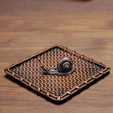 Maxbell Small Holder Ornament Sticks Plate Desktop Tea House Hotel Square Brown