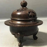 Maxbell Retro Incense Burner Decoration Antique Alloy for Desktop Home Ornament