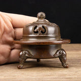 Maxbell Retro Incense Burner Decoration Antique Alloy for Desktop Home Ornament