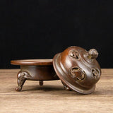 Maxbell Retro Incense Burner Decoration Antique Alloy for Desktop Home Ornament