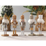 Maxbell Maxbell 5Pcs 13cm Wooden Soldier Nutcracker Figures Hanging Decorations Durable