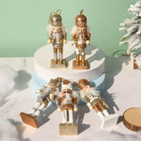 Maxbell Maxbell 5Pcs 13cm Wooden Soldier Nutcracker Figures Hanging Decorations Durable