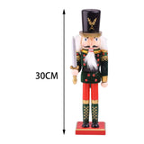 Maxbell Maxbell 30cm Wooden Nutcracker Soldier Holding Sword Christmas Ornaments Traditional