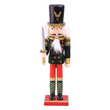 Maxbell Maxbell 30cm Wooden Nutcracker Soldier Holding Sword Christmas Ornaments Traditional