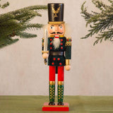 Maxbell Maxbell 30cm Wooden Nutcracker Soldier Holding Sword Christmas Ornaments Traditional