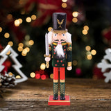 Maxbell Maxbell 30cm Wooden Nutcracker Soldier Holding Sword Christmas Ornaments Traditional