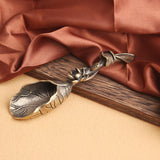 Maxbell Maxbell Tea Spoon Shovel Brass Delicate Accessories for Tea Ceremony Home Restaurant
