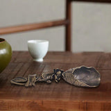Maxbell Maxbell Tea Spoon Shovel Brass Delicate Accessories for Tea Ceremony Home Restaurant