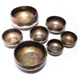 Maxbell Maxbell Tibetan Singing Bowls Set Beautiful Sound Antique for Calming 3.15inch